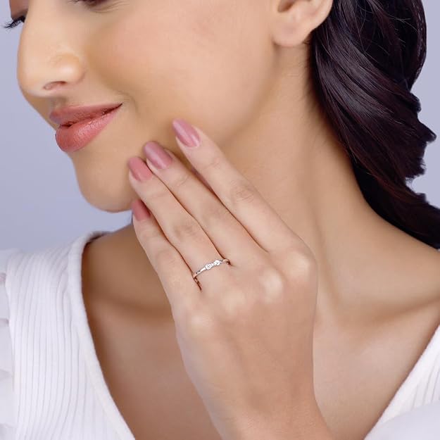 GIVA 925 Silver Zircon Bow Beauty Ring, Adjustable | Gifts  and Girls | With Certificate of Authenticity and 925 Stamp | 6 Months Warranty*