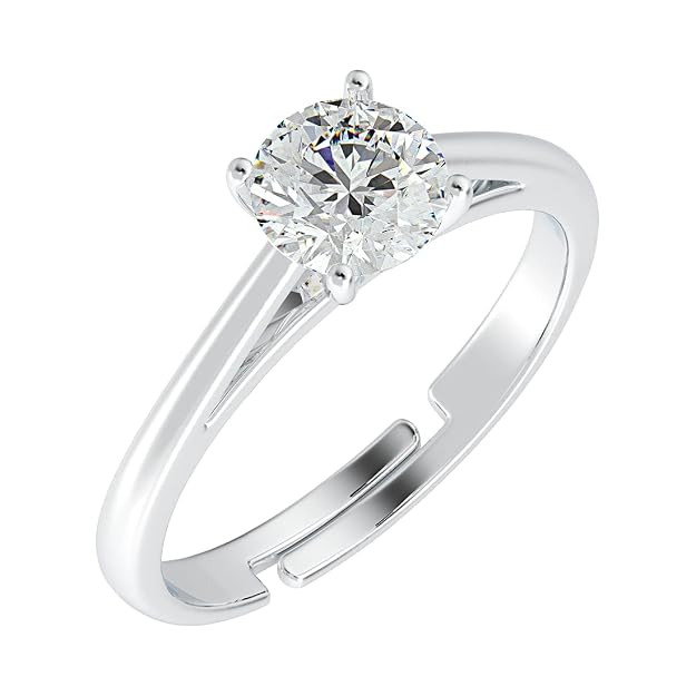 Clara Pure Real 925 Sterling Silver Adjustable Ring Band | Multiple Design Options | Gift  and Girls