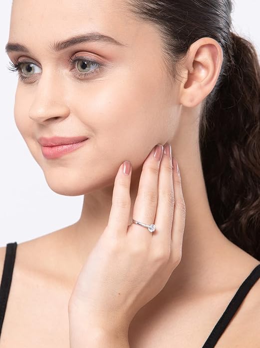 Clara Pure Real 925 Sterling Silver Adjustable Ring Band | Multiple Design Options | Gift  and Girls