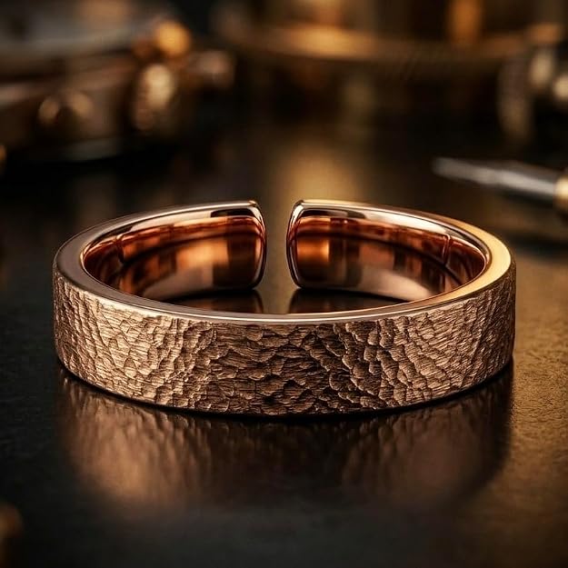 100% Copper Adjustable Ring Tamba Challa Fashion Jewellery for Men & Men &  Tamba Anguthi for Healing & Skin Support