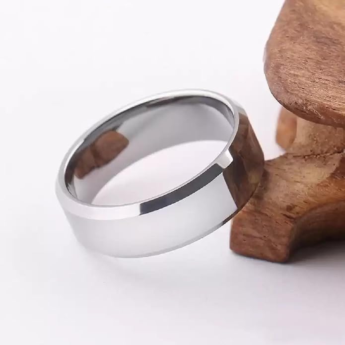 Lila Stainless Steel Titanium Matte Finish Ring Wedding Band Ring for Men  Boys Girl