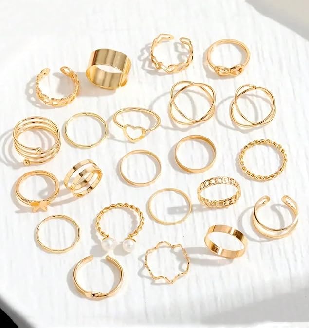 YouBella Fashion Jewellery Celebrity Inspired Combo of Latest Stylish Stackable Kunckle Rings Set  and Girls