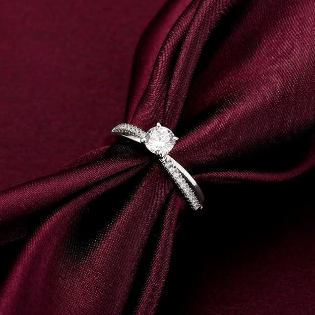 GIVA 925 Silver Layered Ring Rose Gold 18k Gold Plated Rings | Stacking Ring | Statement Ring | Gifts  & Girls