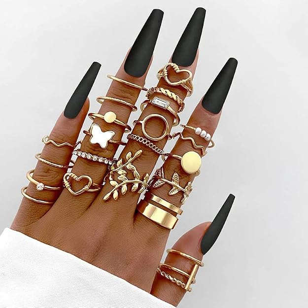 Shining Diva Fashion Latest Stylish Gold Plated Rings  and Girls