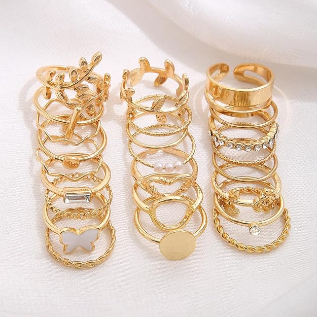 Shining Diva Fashion Latest Stylish Gold Plated Rings  and Girls