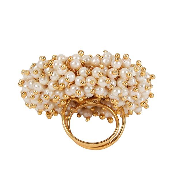 Shining Diva Fashion Gold Plated Ring  (Golden)(9733r)