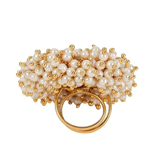 Shining Diva Fashion Gold Plated Ring  (Golden)(9733r)