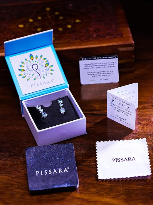 Pissara 925 Sterling Silver Cubic Zirconia Finger Ring For  And Girls|with Authenticity Certificate, 925 Stamp & 6 Months Warranty