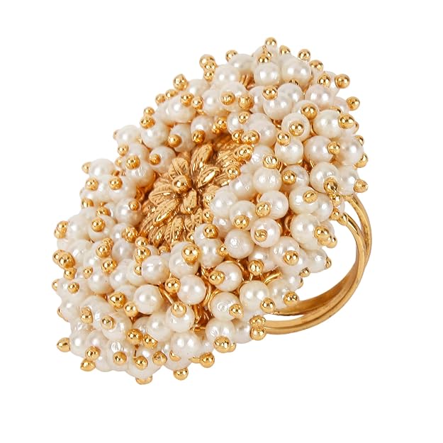Shining Diva Fashion Gold Plated Ring  (Golden)(9733r)
