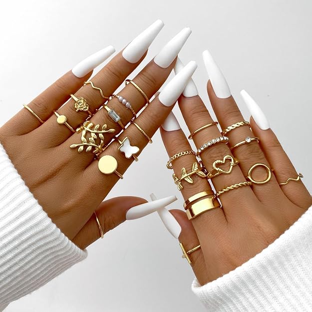 Shining Diva Fashion Latest Stylish Gold Plated Rings  and Girls